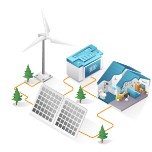 Logo : Panneaux solaires photovoltaïques avec système de batterie virtuelle Urban Solar et MyLight Systems en Charente-Maritime.