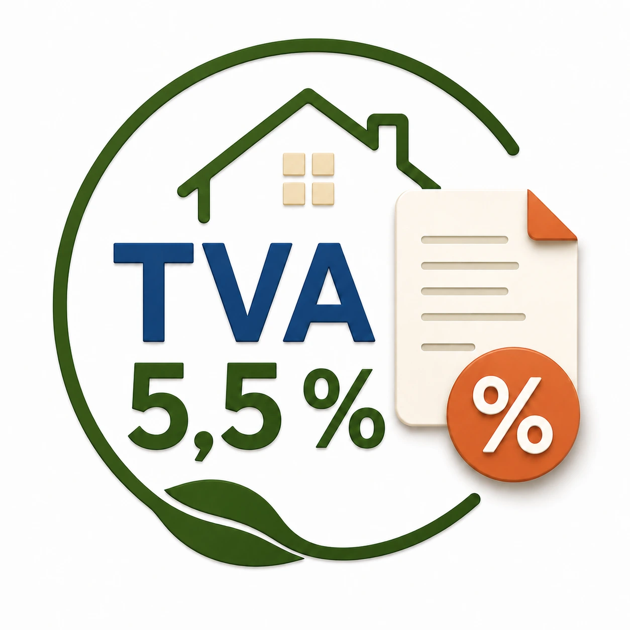 Logo TVA 5,5 % rénovation énergétique