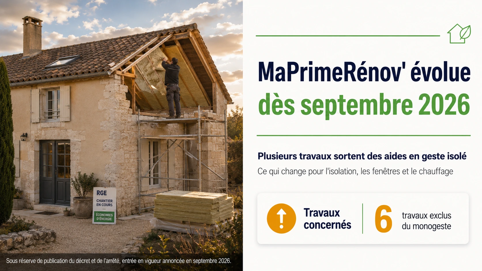 Lire la suite à propos de l’article MaPrimeRénov’ 2026 : ce qui change en septembre
